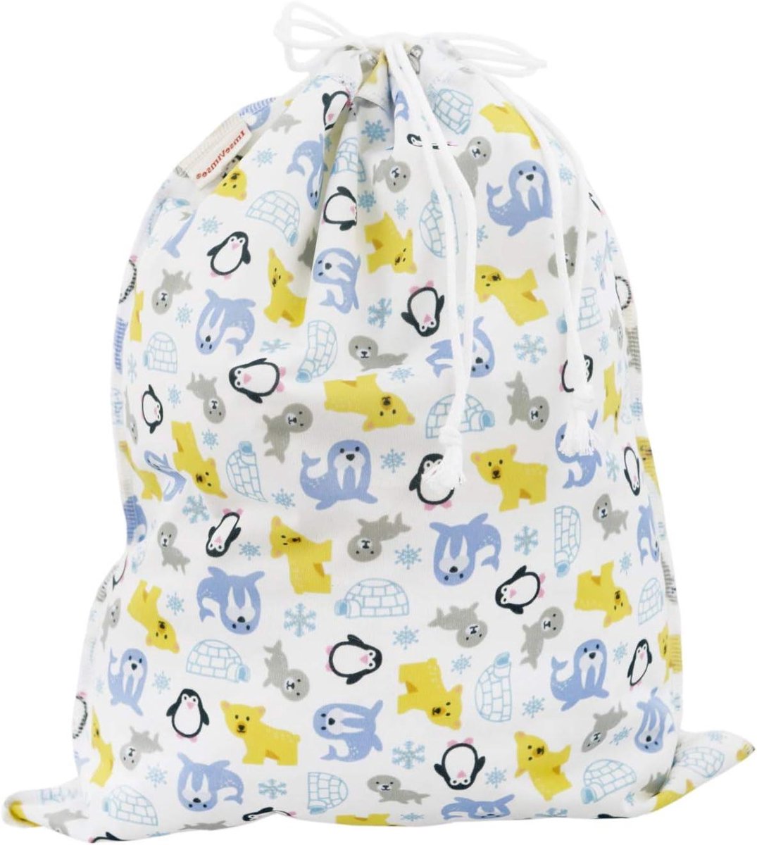 Luiertas met trekkoord - Natte tas - Baby verzorgen - Waterdicht en geurdicht - 45 x 35 cm - Snowland