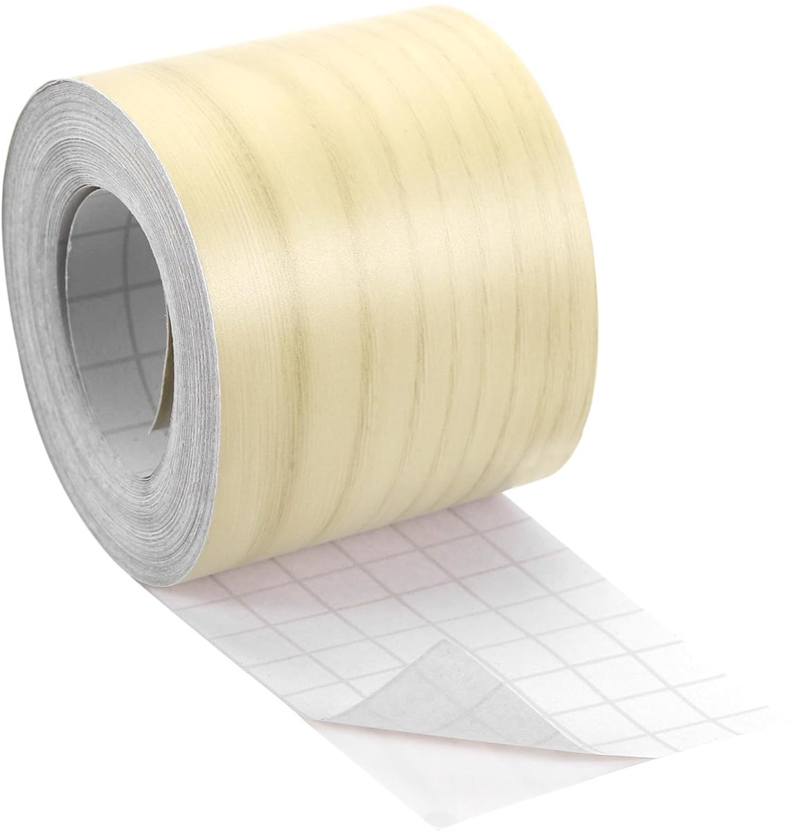 1 rol houtnerfband, 6 cm x 12 m, realistische, zelfklevende reparatietape met houtstructuur voor thuis, decoratie, geel