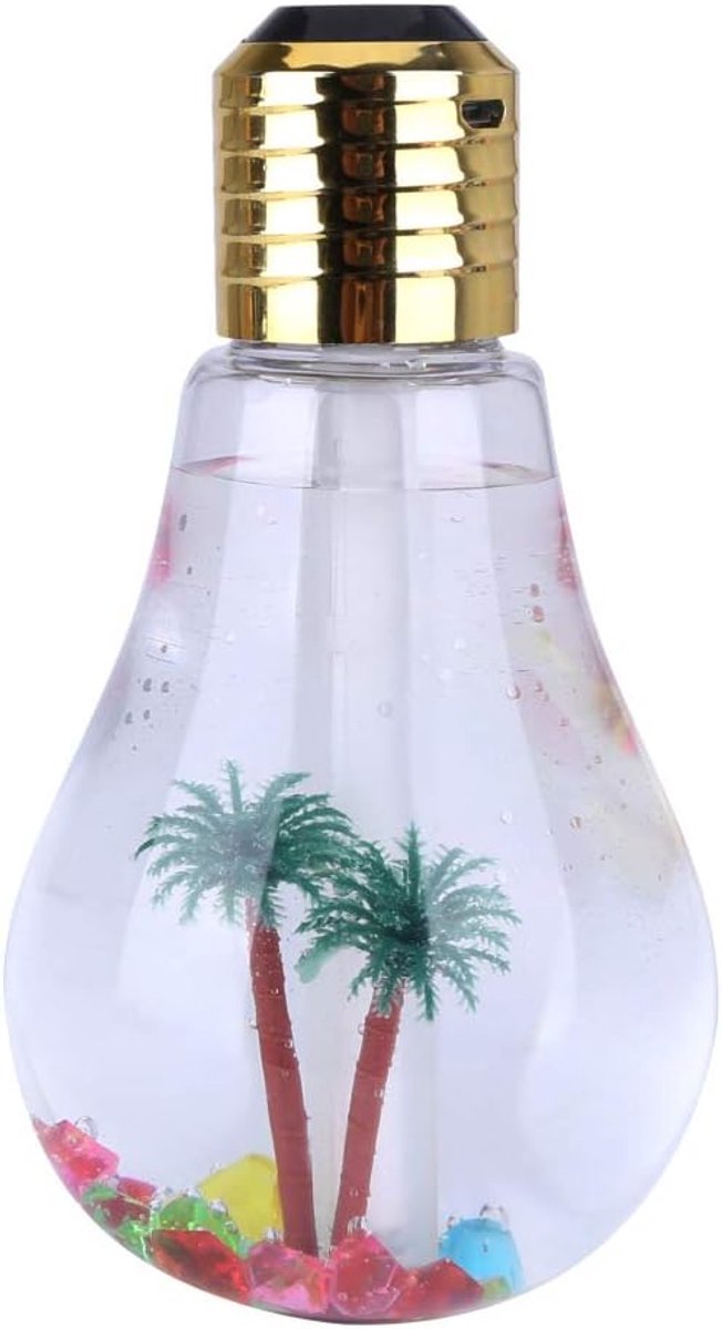 SnelShoppen - Cool Mist Luchtbevochtiger, Draagbare Kleine USB Bevochtiger, Automatische Uitschakeling Zonder Water, Stille Schakelaar met LED Nachtla
