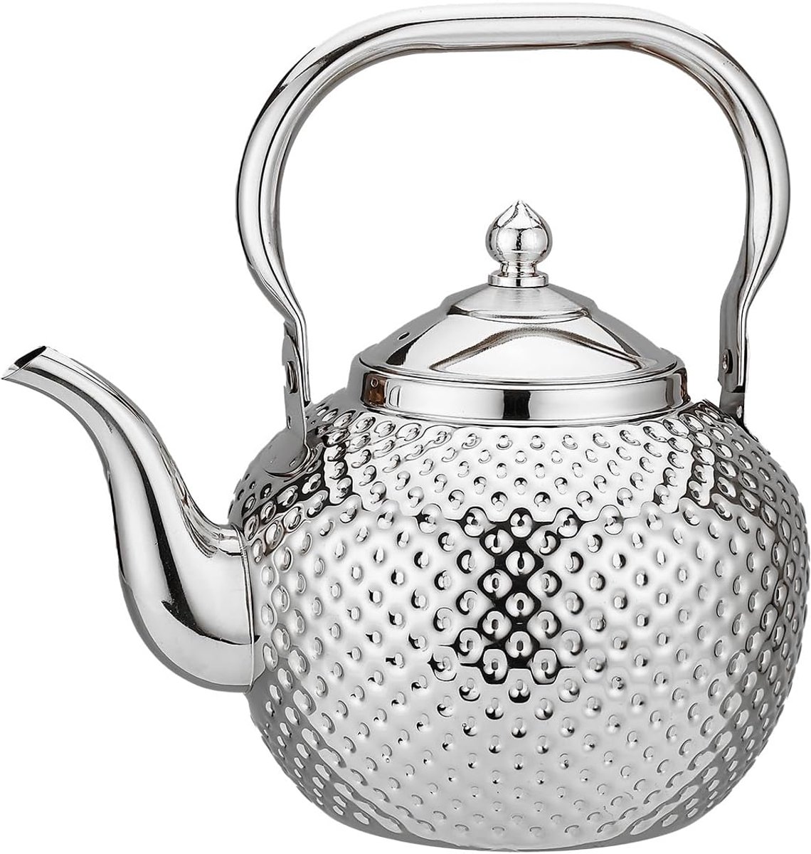 1,2 liter roestvrijstalen theepot met zeef,zilver