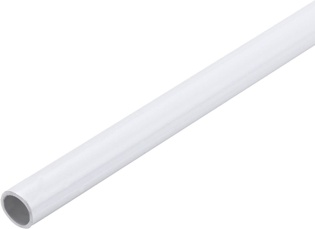 Pvc-buis, diameter 8 mm, lengte 300 mm, ronde kunststof buis voor tuin, aquarium, waterleiding, kabelgoot, ventilatiebuis (wit)