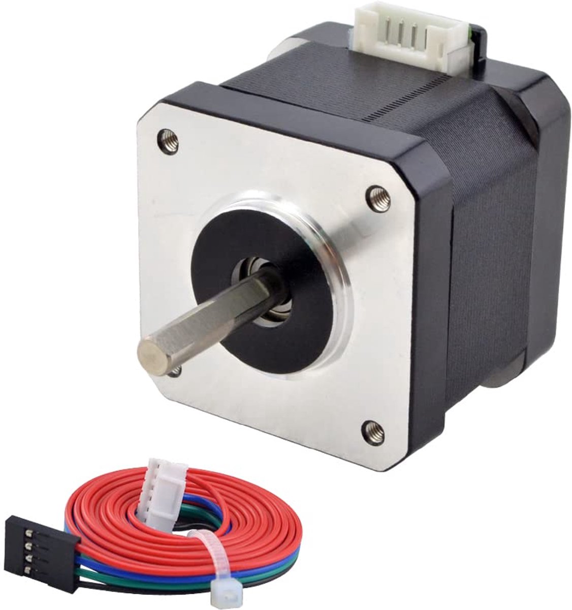 E-serie Nema 17 stappenmotor, 0,9 graden, 30 Ncm, 1,5 A, 42 x 38 mm stappenmotor voor 3D-printer CNC