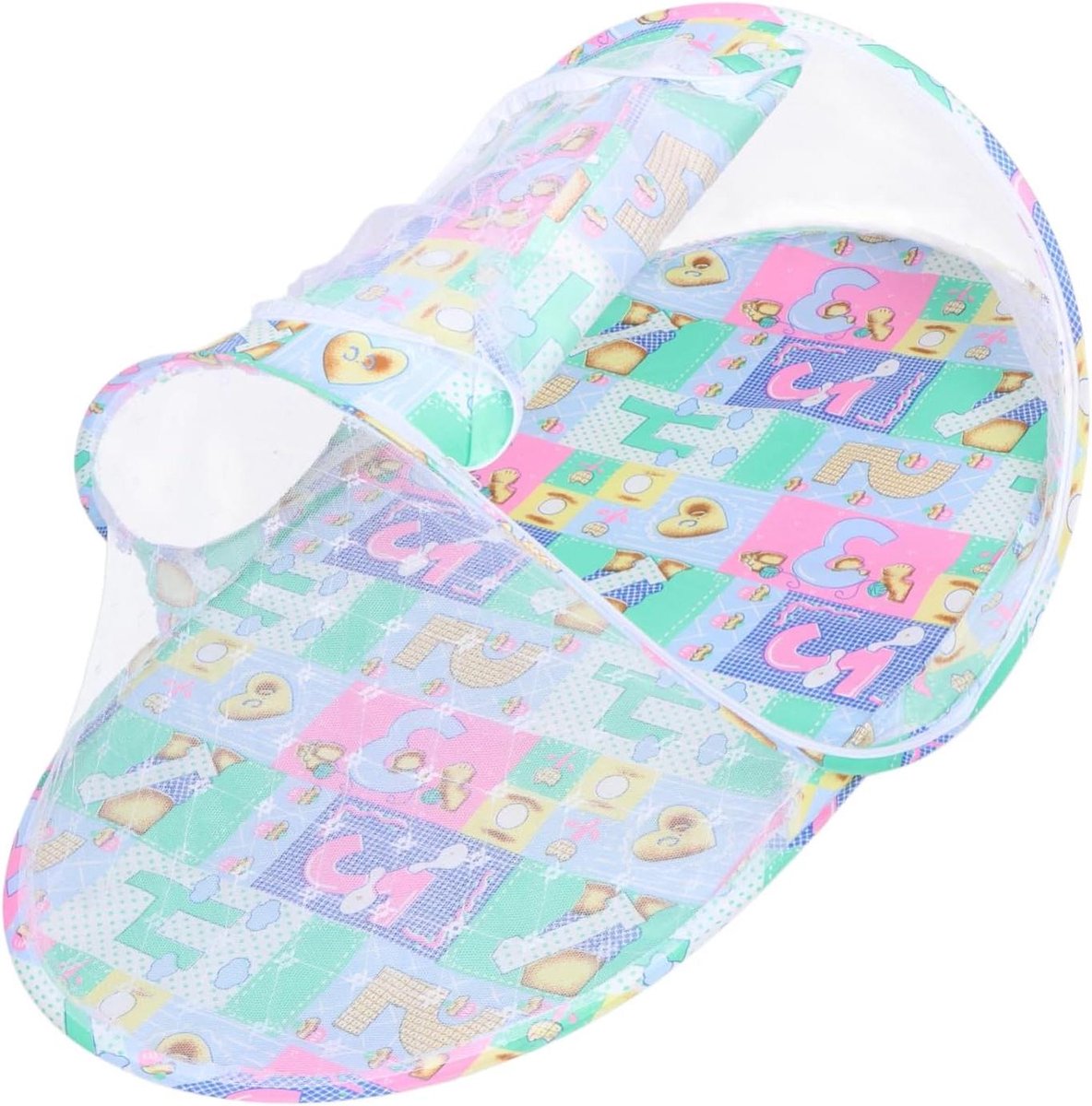 Babybed Tent - Muggennet Babybed - Bescherming tegen Muggen - Opvouwbaar Bootvormig - 108 x 65 x 60 cm - Hemelsblauw