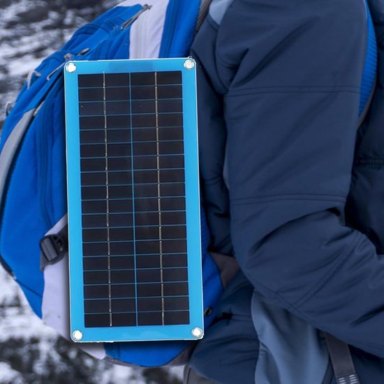 Autoverwarming Zonnepaneel - Draagbare Verwarming - Kamperen Buiten - Energiezuinig Verwarmen - 30 W - Zwart — afbeelding 2