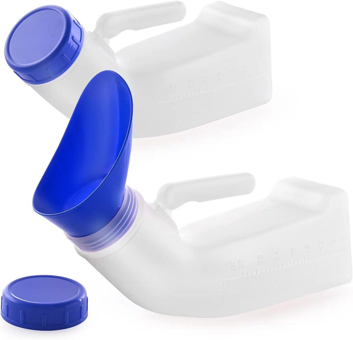 SnelShoppen - Unisex Plastic Urinal voor Vrouwen en Mannen, Lekvrije Schroefdop, Draagbare Toilet Urinal, Perfect voor Auto, Buitenactiviteiten, Campi