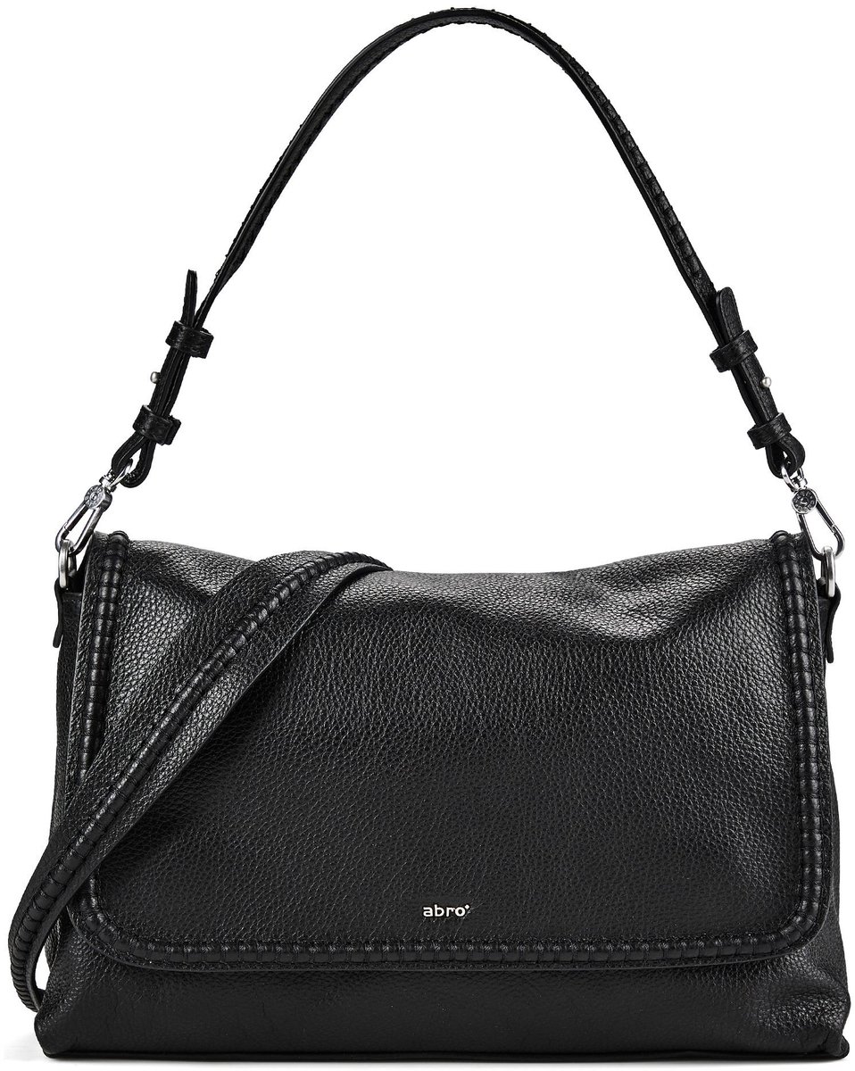 abro Signature Schoudertas Leder 33 cm - Dames - black-nickel
