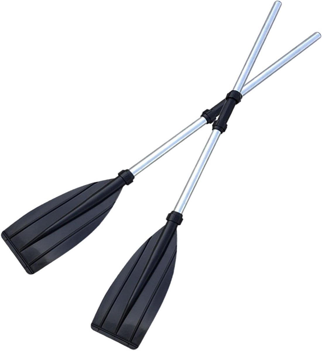 Kajak Roeien - Peddel Set - Watersport Avontuur - Lichtgewicht Aluminium - 125 cm - Zwart