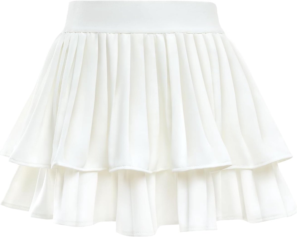 Tennisrok voor meisjes, sportrok met broek eronder, hoge taille, plooirok, golf, skorts met zak, minirok, casual zomerrok voor meisjes