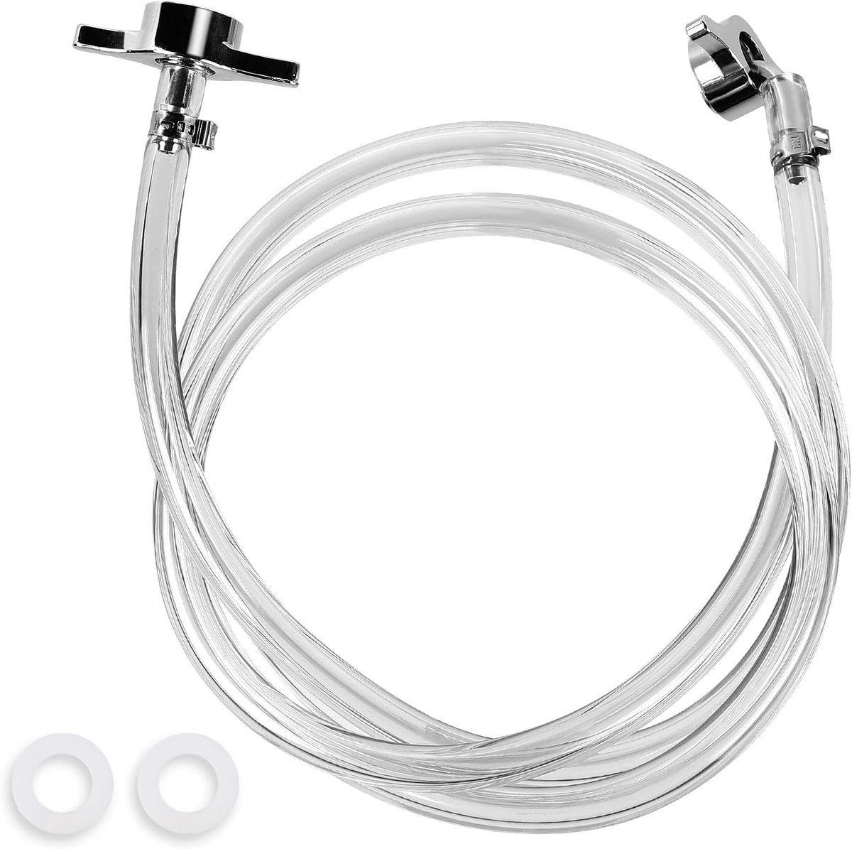 Bier slang 5/8 7 mm - 2 m bierslang met vleugelmoeren - O-ring voor goede afdichting - Geschikt voor biertap - ShopVlot
