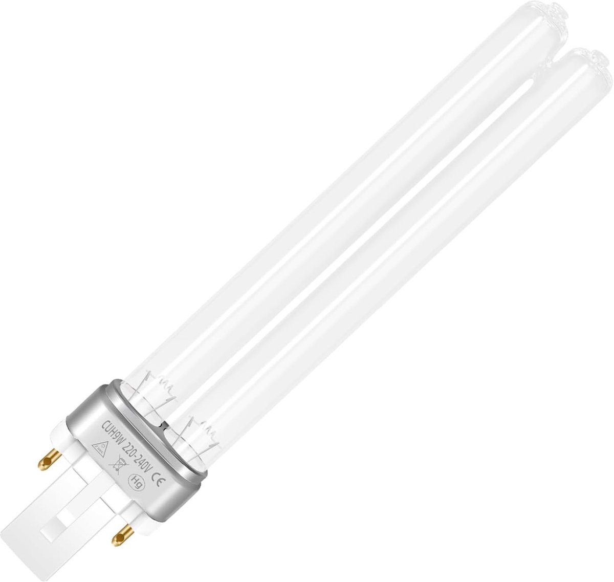 SnelShoppen - G23 UVC Desinfectielamp 2-polig 9 W - Compacte UV Desinfectielamp voor Reinigen, Desinfectie en Filtratie van Vijvers, Tuinen en Aquaria