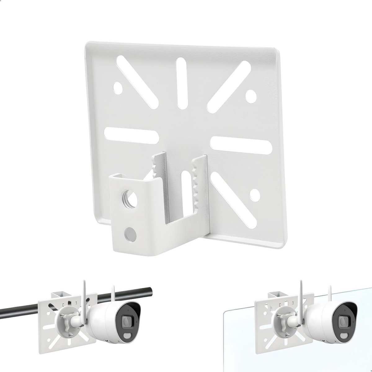 SnelShoppen - Outdoor Camera Houder, Universele Bevestigingsframe voor Babycamera, Met Metalen Klem, Antislip Tandontwerp, Geschikt voor Postinstallat