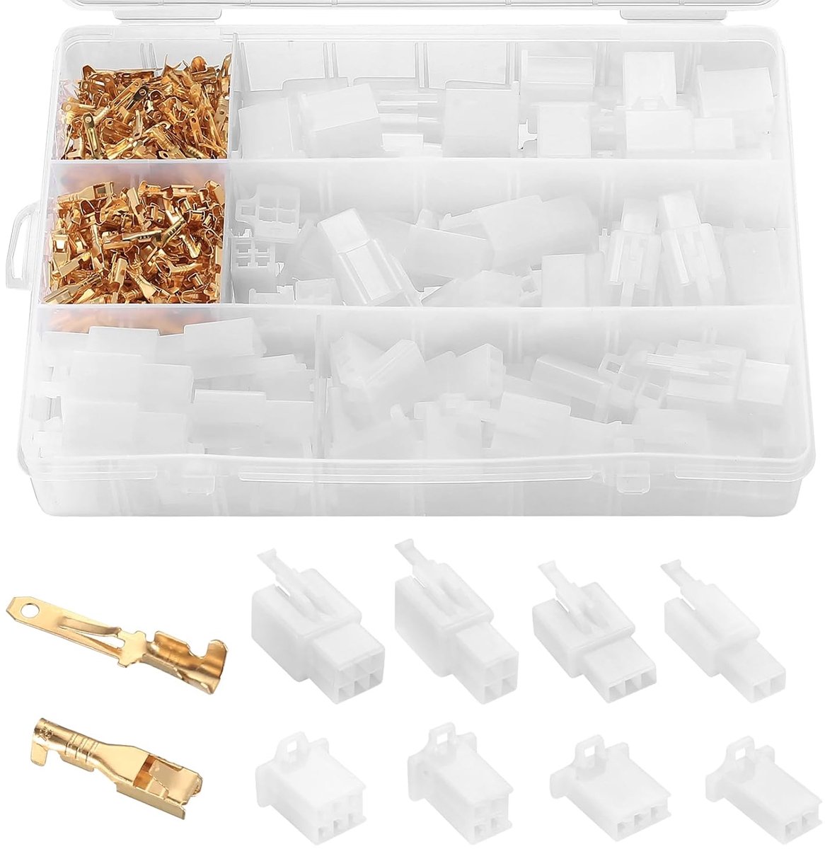 490pcs Quick Connectors Electrical Connectors 2.8mm Kit Car Connector Electrical Plug 2 3 4 6 Pin for Motorcycle Truck - ShopVlot