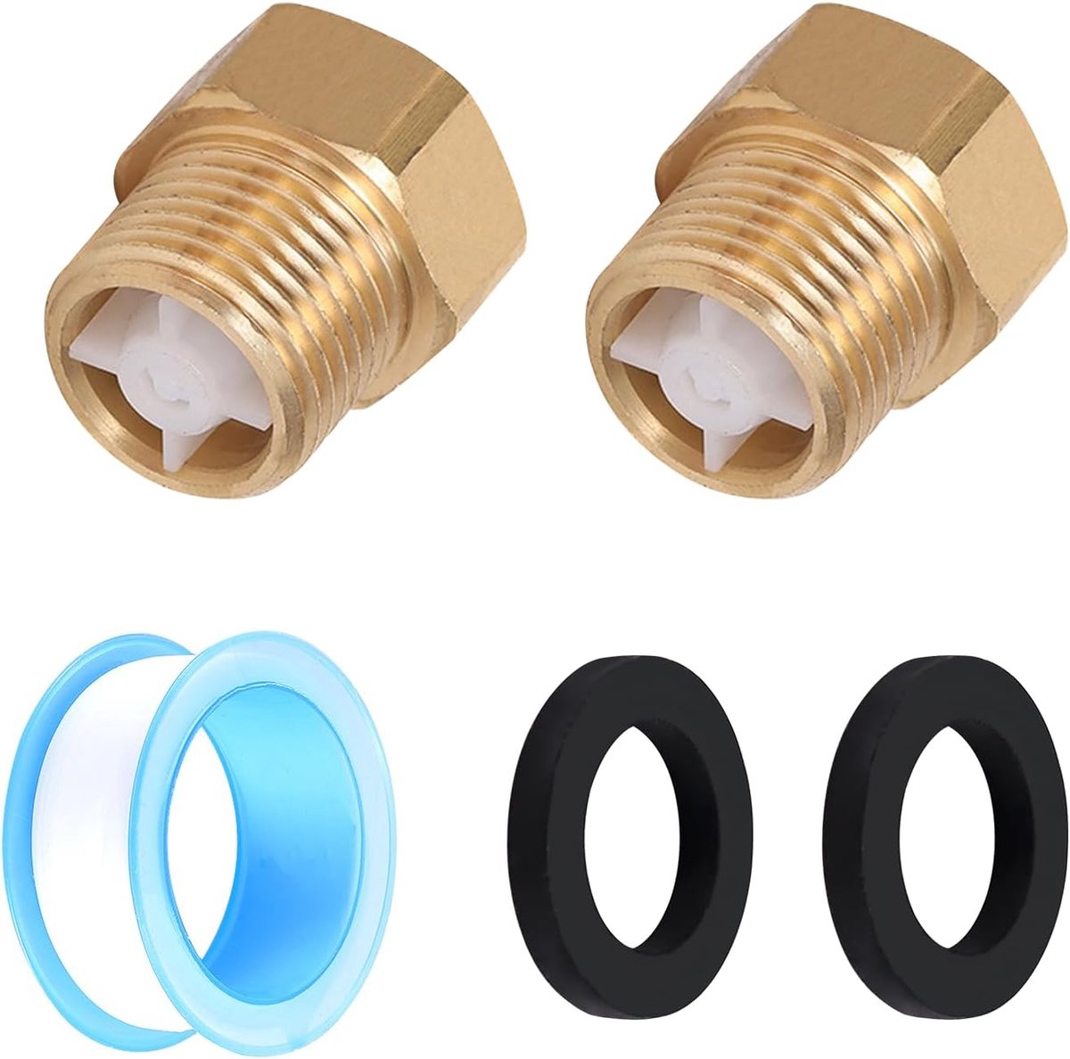 2pcs Brass Check Valve 3/4 Inch Check Valve with Male Thread and Female Thread Check Valve for Garden Pumps, Fountain - ShopVlot