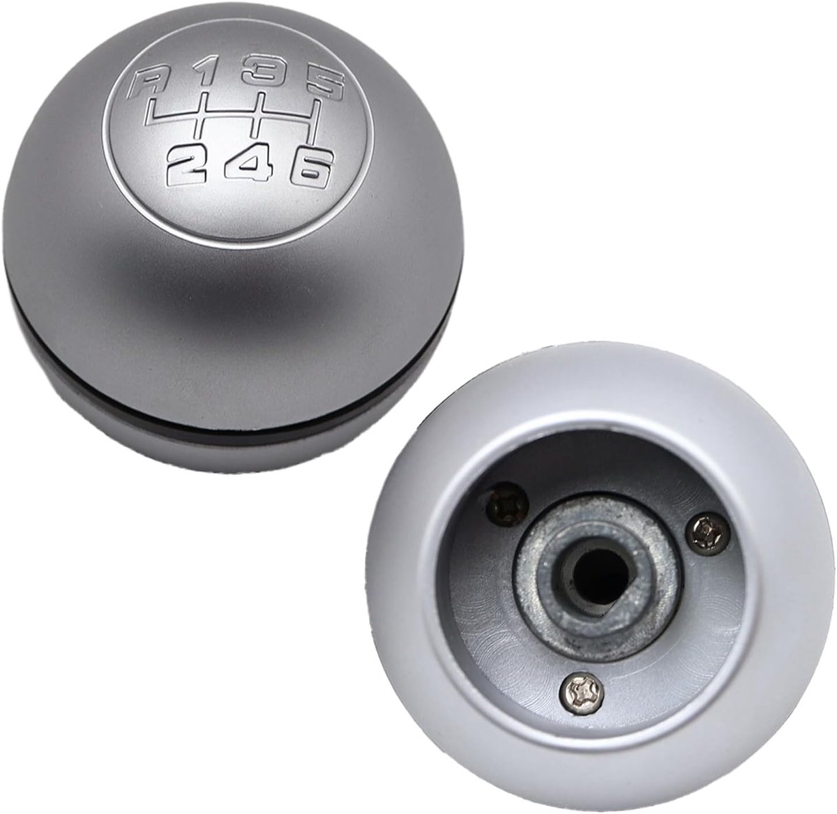 6 Speed Shift Knob, 55346345, Suitable for Alfa Romeo Giulietta 2010-2018, 50294565, Silver Gear Lever - ShopVlot