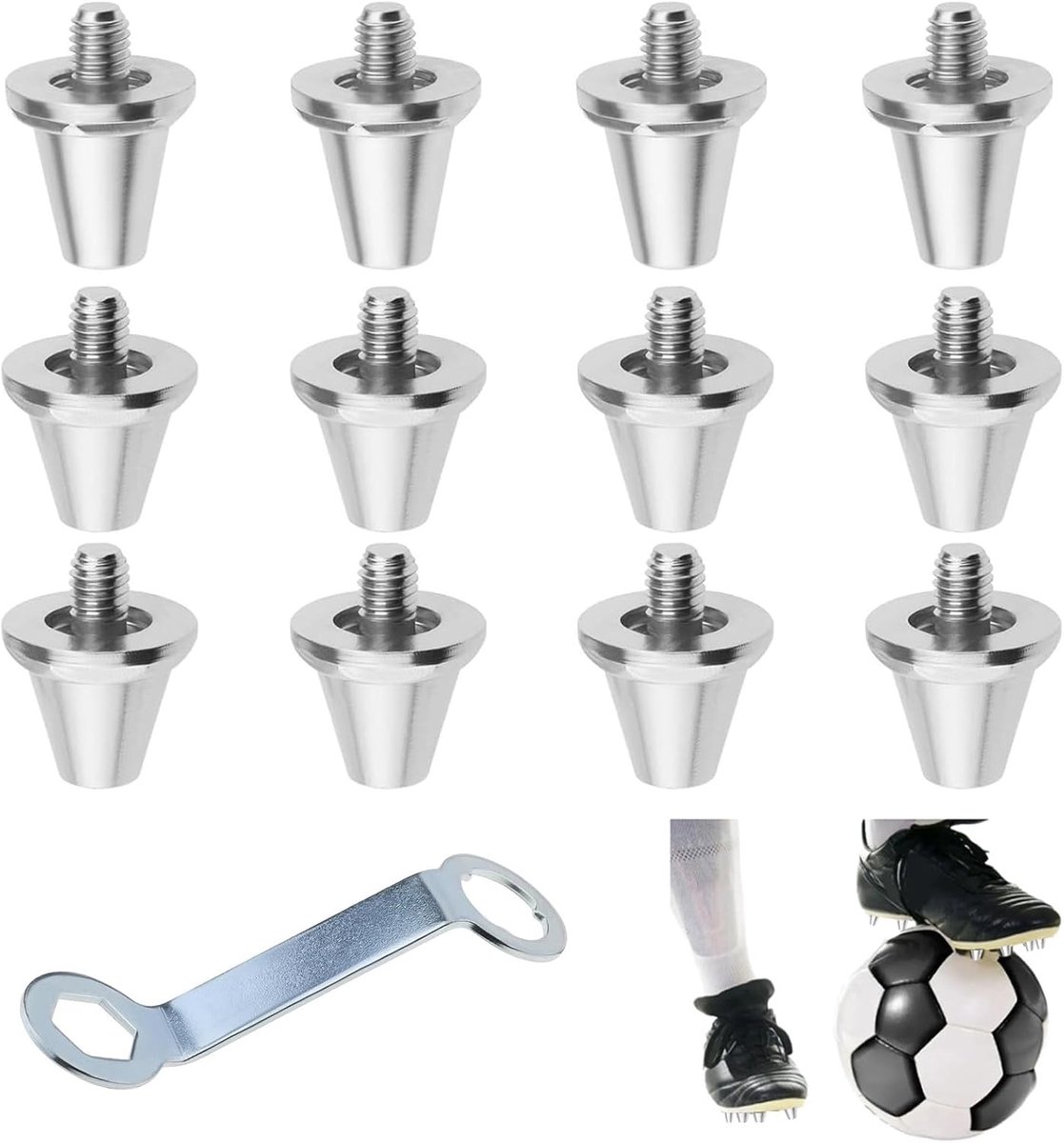 Voetbalschoen studs vervangset 12 stuks - aluminium 11/13mm M5 - betere grip - eenvoudig te installeren - ShopVlot