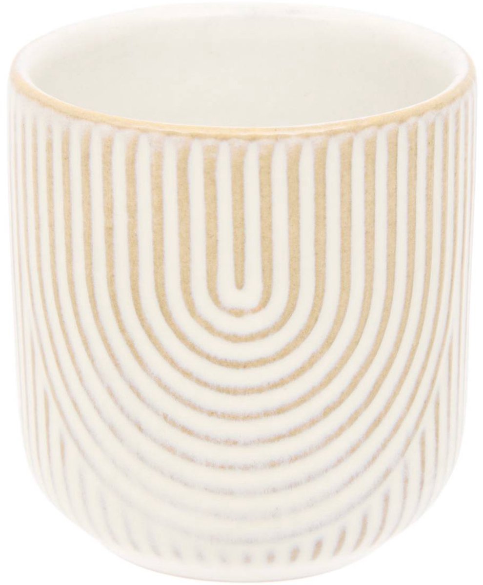 Tasse espresso motif courbes Lya 10cl blanc
