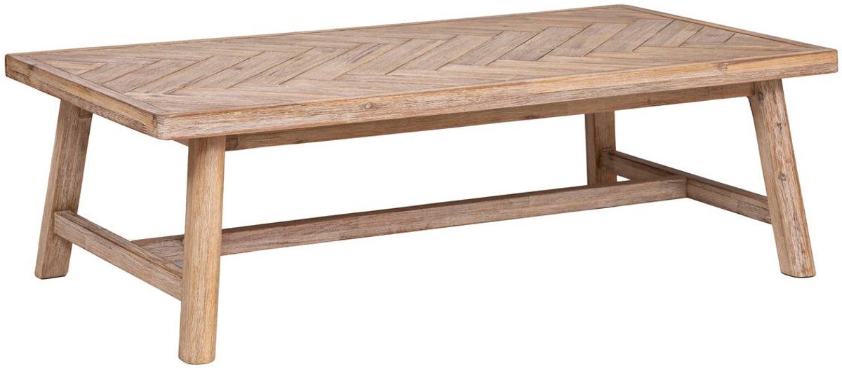 Salontafel met visgraatpatroon van acaciahout AERIS