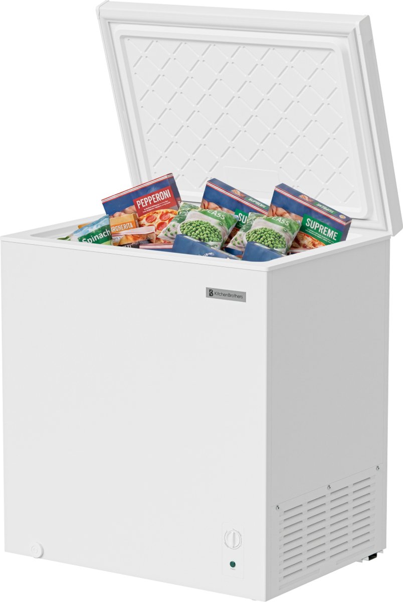 KitchenBrothers Vrieskist - 198L - Diepvrieskist - Vrijstaande Vriezer - Incl. Mand - Wit