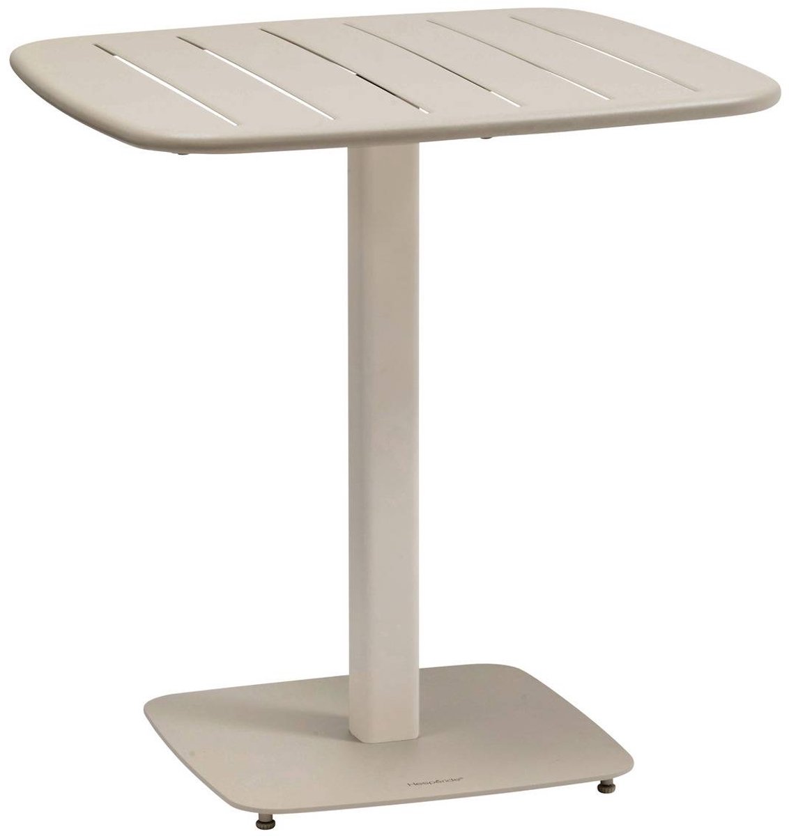 Tuintafel voor 2 personen van staal met lattenblad ALEGORIA