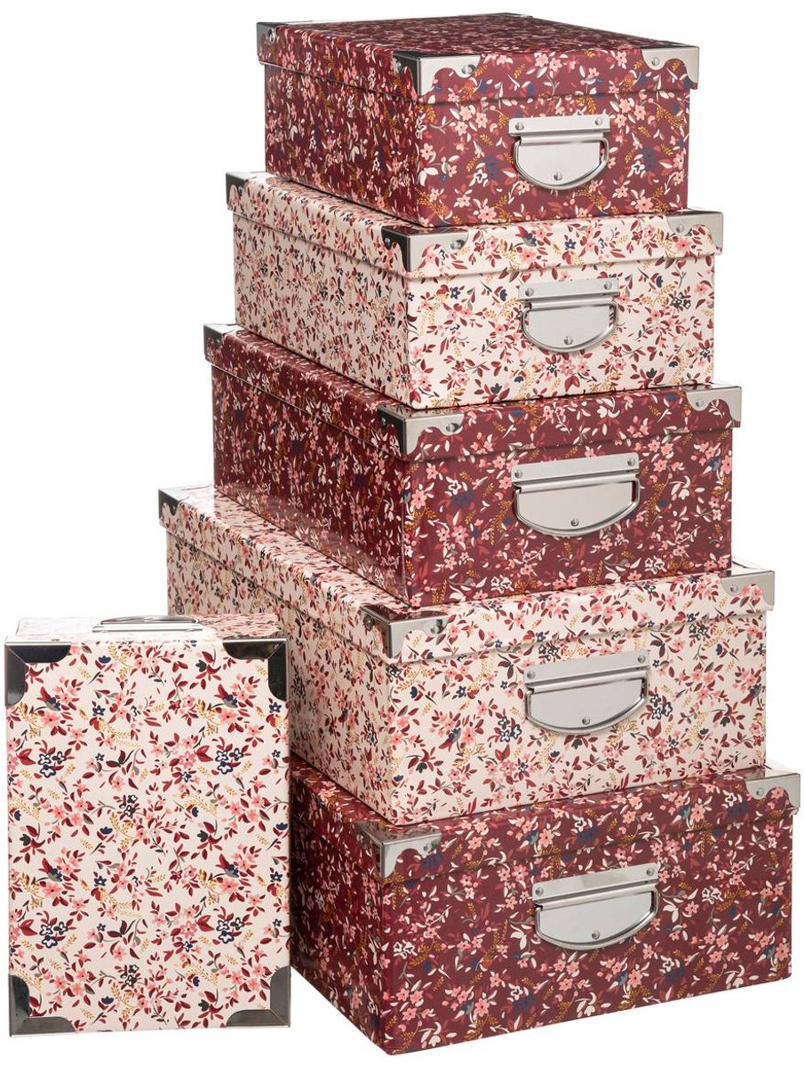 Set van 6 metalen opbergdozen BOX'