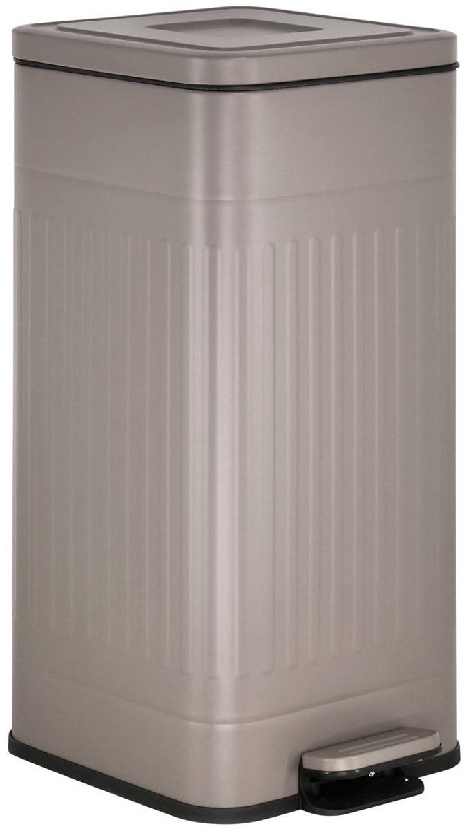 NOVA vierkante keukenafvalbak met pedaal, 30 l