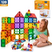 GOUDHARD® Magna Tiles Travel Set - Magnetic Tiles Travel – Magnetisch Speelgoed – 120 Stuks – Educatief Speelgoed – Inclusief handleiding – Magnetische Tegels – Bouwstenen - Magnetische - Inclusief 3 Opbergdoosjes - Mini Magnetic Tiles