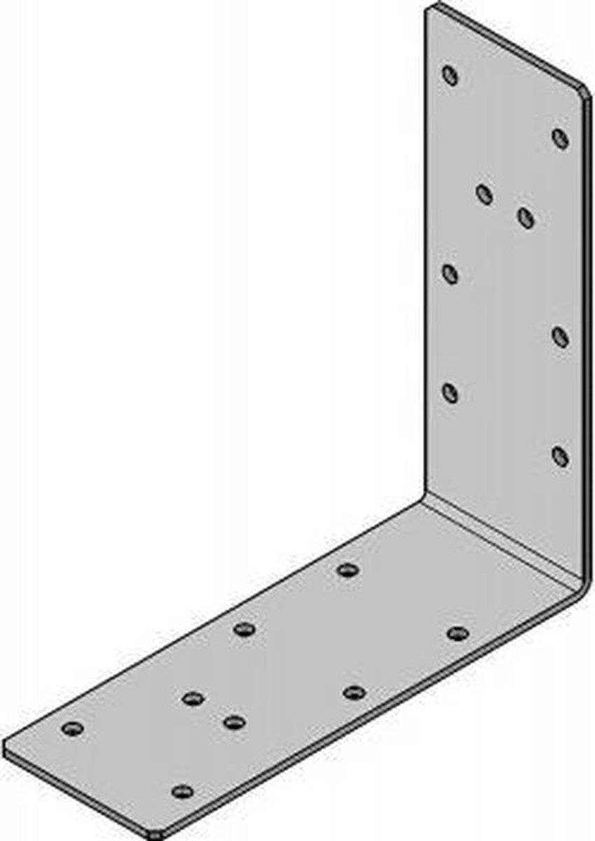 BAT - hoekanker zonder ril / hoekijzer - 46mm x 125mm x 125mm - sendzimir verzinkt (prijs per 25 stuks)