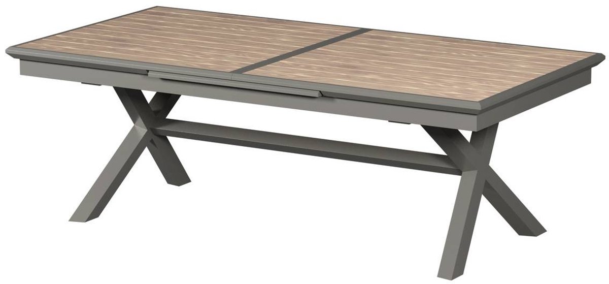 Uitschuifbare tuintafel voor 12 personen van aluminium AXIOME