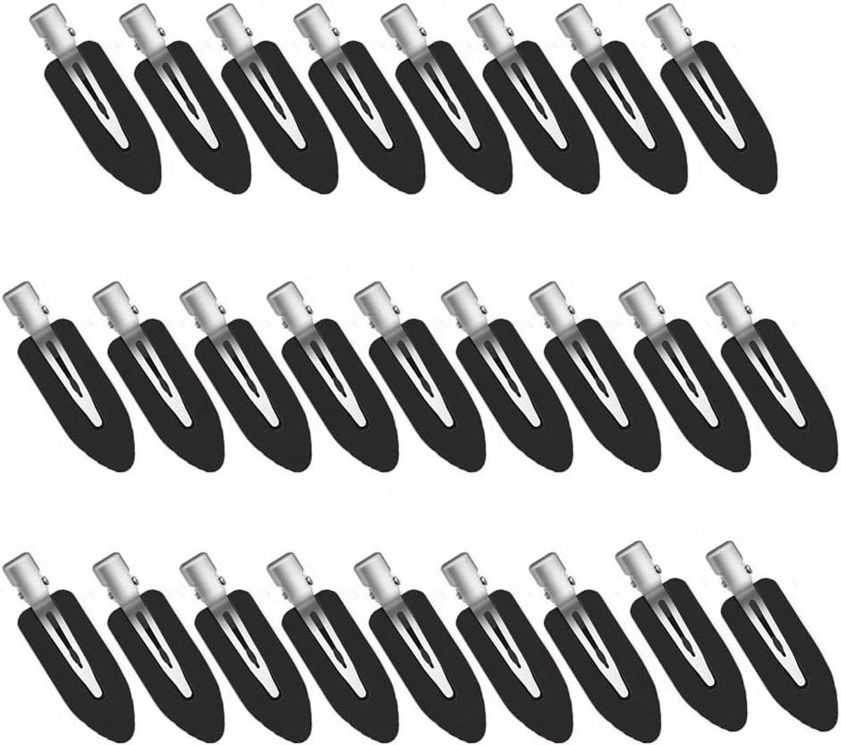 SnelShoppen - 26 Stuks No Crease Haarclips - Geen Vouwen Make-up en Haar Styling Clips, Haarstylingspinnen voor Dames en Meisjes, RVS en Kunststof, Li