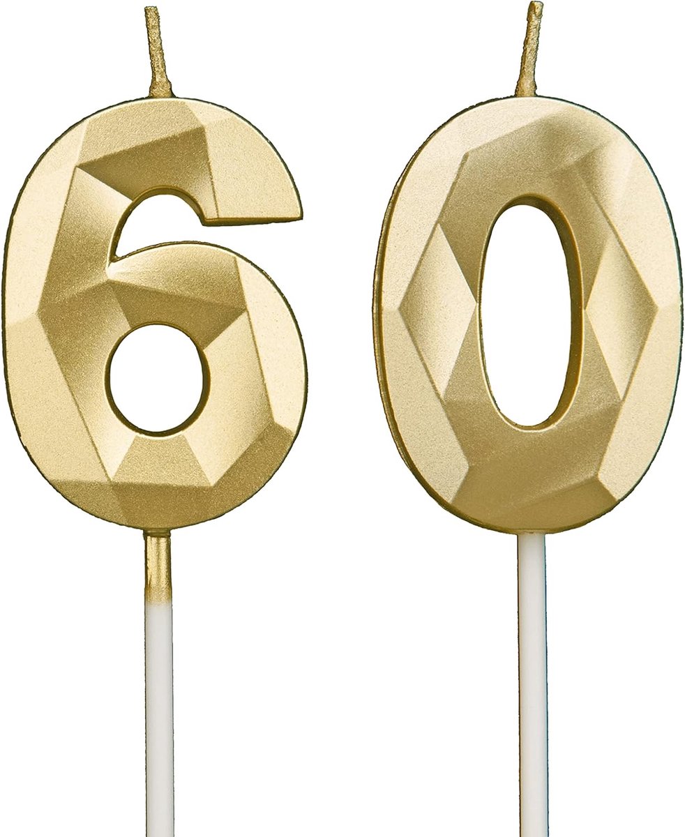 60th birthday candles birthday candles for cakes 60th birthday decoration birthday,candles numbers birthday - ShopVlot