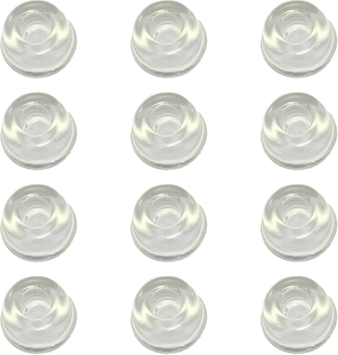 SnelShoppen - Pack van 12 Transparante Zelfklevende Rubber Voetjes - Siliconen Pads, Elastische Buffer Dempers, Schokabsorberende Knop Bumper Pads voo