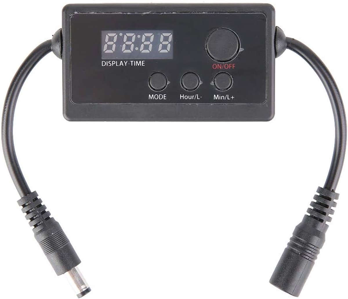 SnelShoppen - Digitale Timer Dimmer voor Aquarium LED Verlichting - 100 Niveaus Dimming - Zwart Plastic - Ideaal voor Planten en Huisdieren