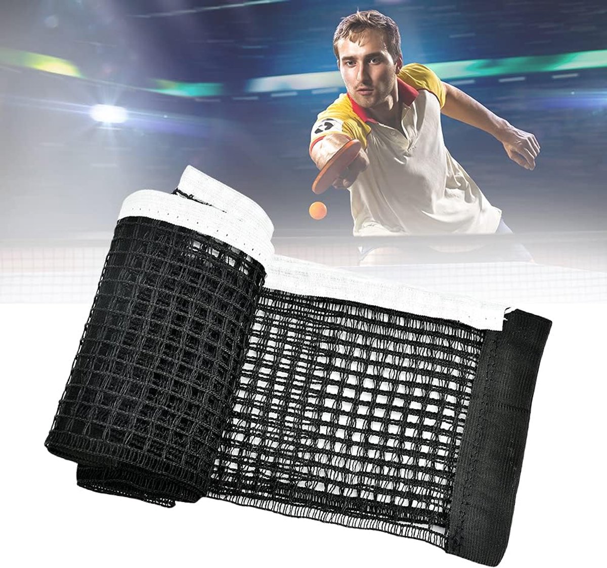 SnelShoppen - 2Pcs Tafeltennis Vervangnet - Draagbaar Vouwbaar Tafeltennisnet - Duurzaam Pingpongnet van Polyester - Sportaccessoires voor Tafel, Bure