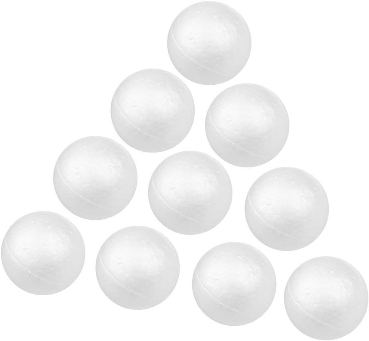 SnelShoppen - 10 Stuks Foam Ballen 10cm voor Kids Creatieve DIY Kunst en Knutselprojecten - Witte Polystyreen Ballen voor Kerstdecoraties en Kinderhan