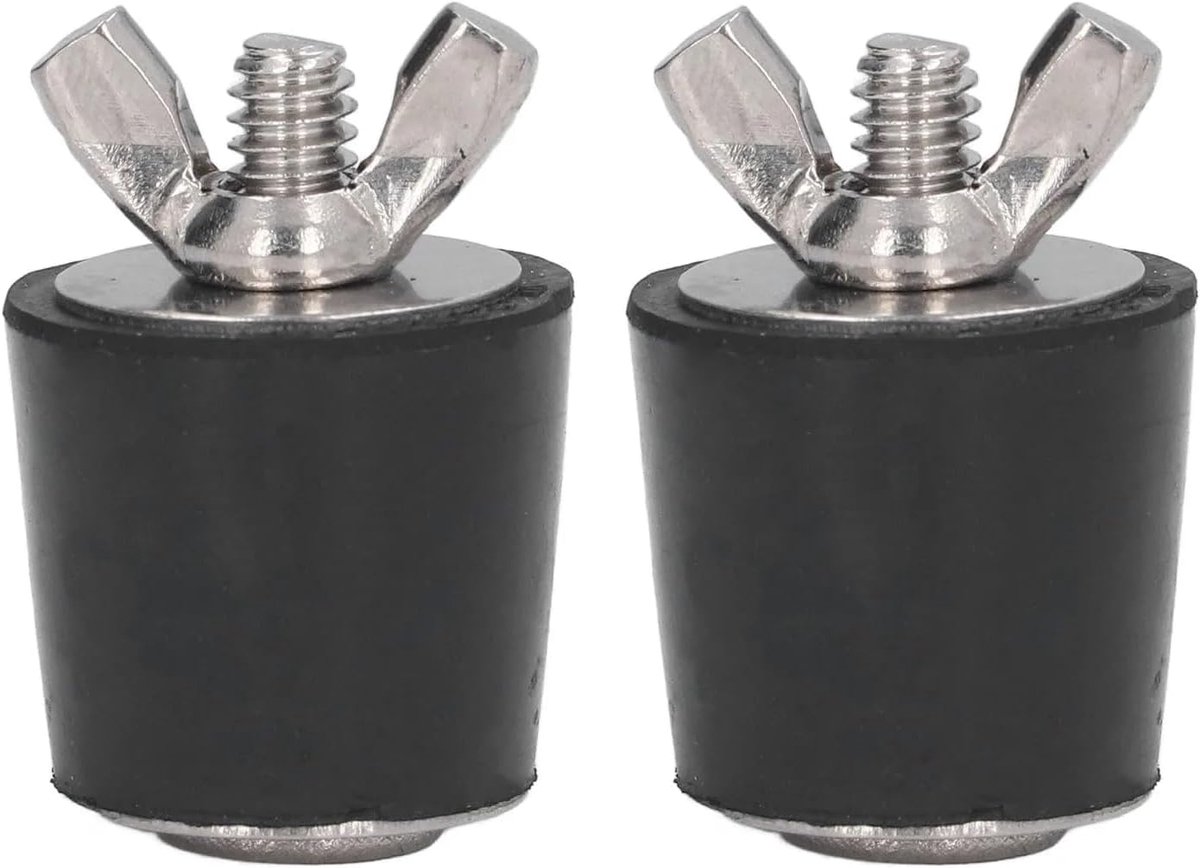 SnelShoppen - 2 Stuks Winterstoppen voor Zwembadgaten, 25mm Rubber Plugs voor Boven Grond Zwembad Skimmer Retourleidingen, Onderhoudsbuizen en Zoutcel