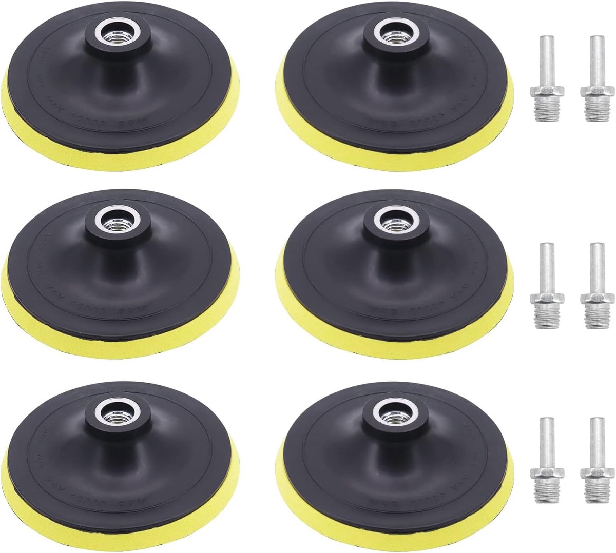 6Pcs 5 Inch 125mm Sander Backing Pad With M14 Drill Adapter, Polisher Backer Plate For Electric Grinder Sander Tool - ShopVlot