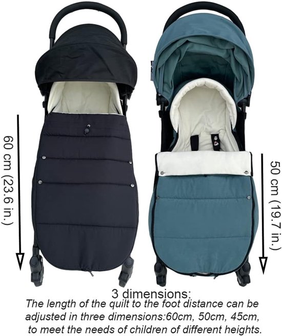 SnelShoppen - Universele Baby Buggy Voetenzak Warm en Zacht Voering Waterdichte Stof Geschikt voor Prams en Buggy's Inclusief Draagtas - Machinewasbaa van Snelshoppen — afbeelding 2