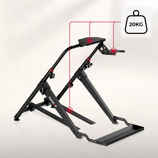 Huzaro Speed 4.0-stuur in standaarduitvoering - voor racesimulators met wielhouder - inclusief handschoenen - zwart van Huzaro — afbeelding 4