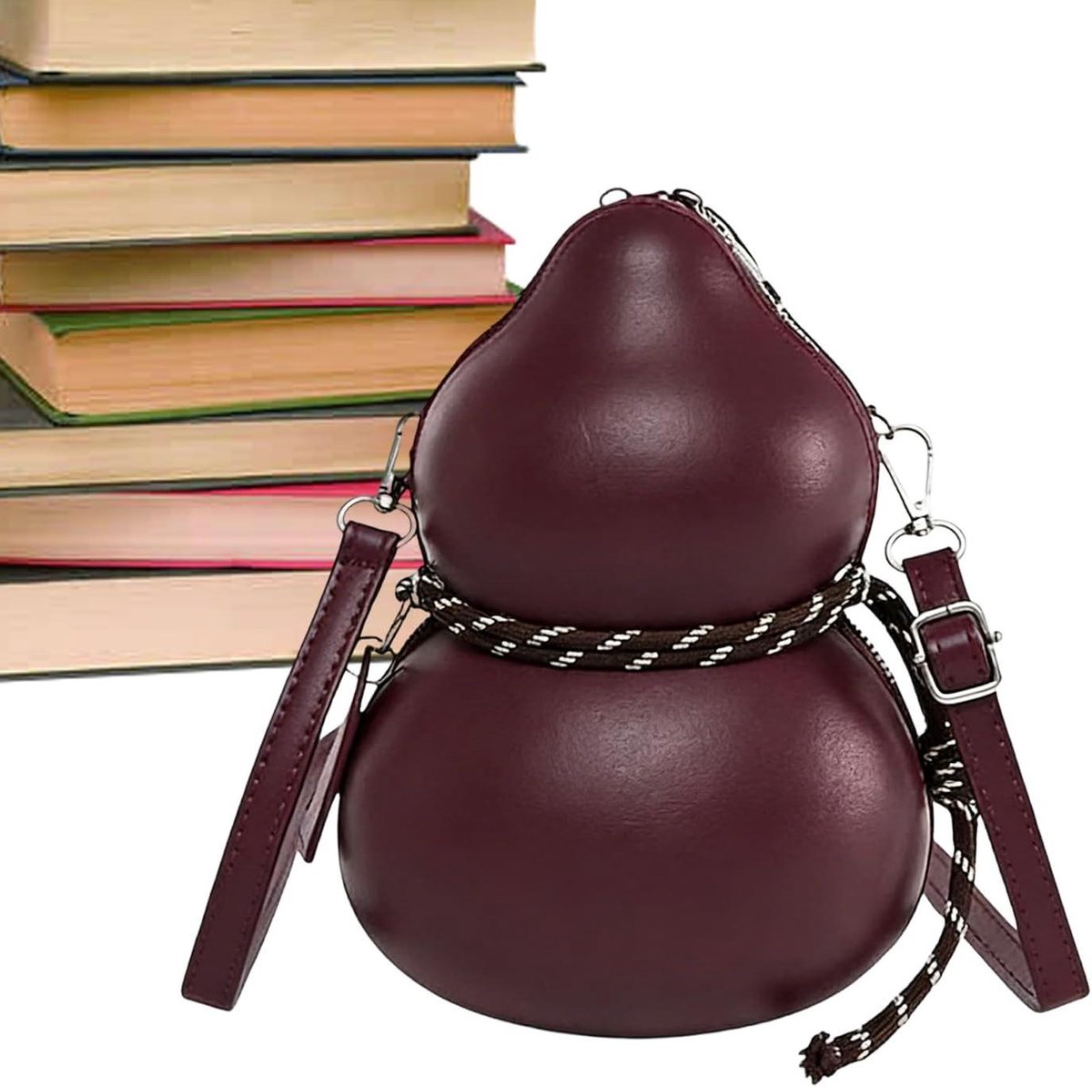 Schoudertas Kalebas - Crossbody tas Handtas - Dagelijks gebruik - Verstelbare riem - 25 x 18 x 1 cm - Zwart