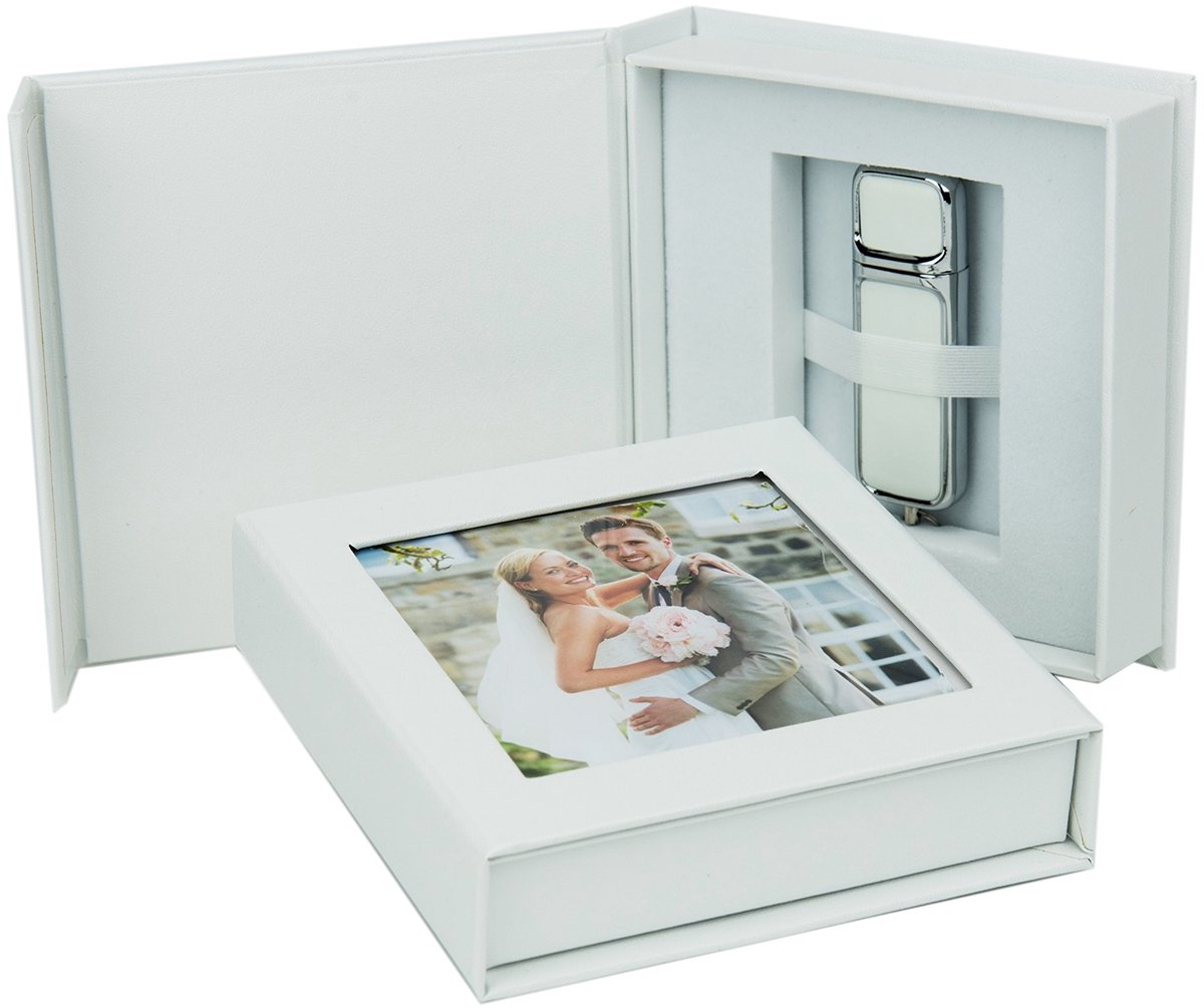 Omgoods - USB Box voor USB Stick met Fotovenster en Magnetische Sluiting