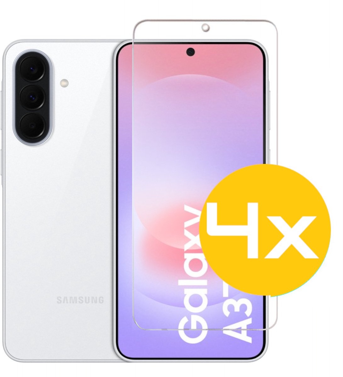 Screenprotector Geschikt Voor Samsung Galaxy A37 - Glasplaat - Tempered Glass - 4 Stuks