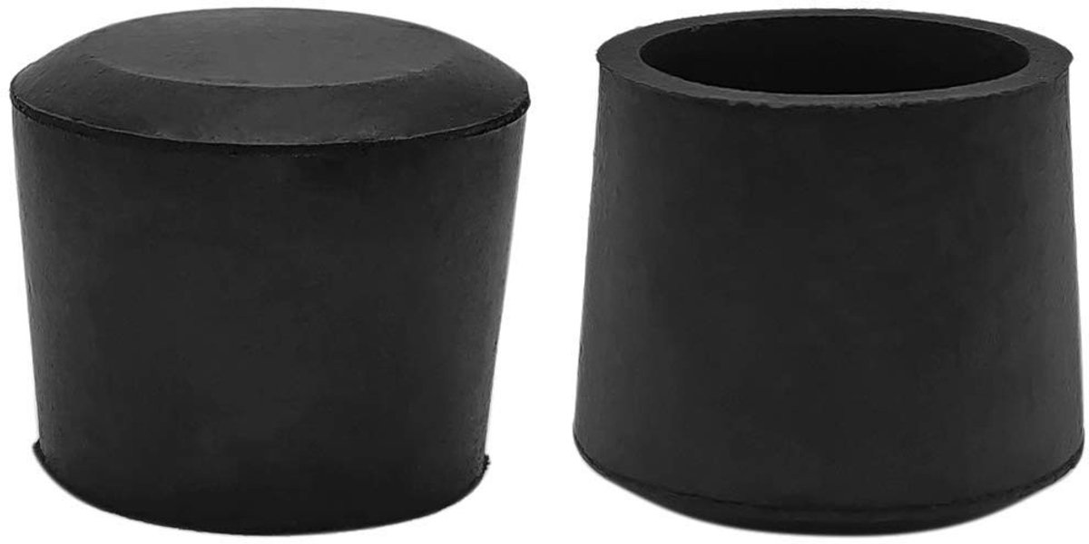 Omgoods - Zwarte Rubber Voetbeschermers voor Meubels, 4 Stuks