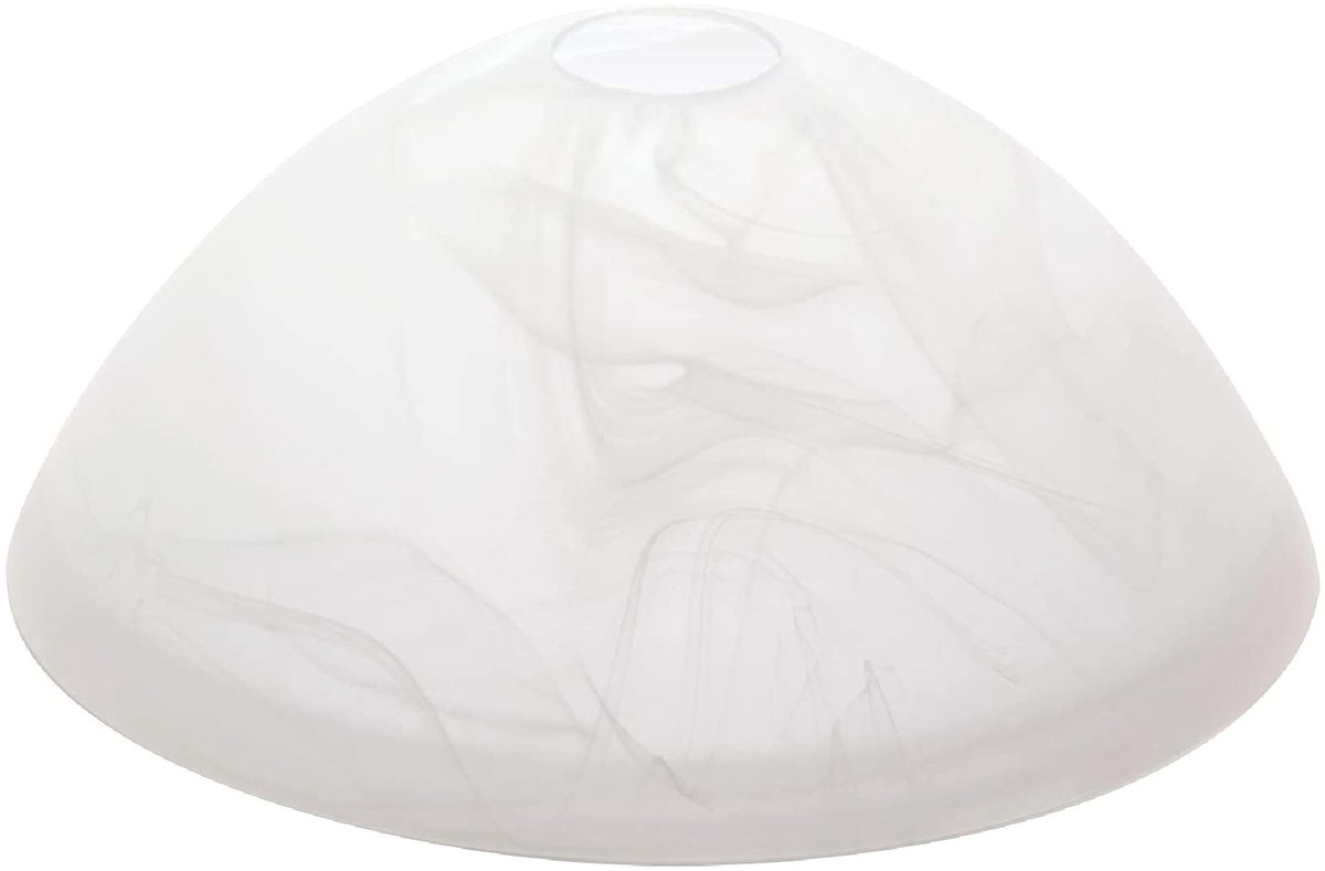 Omgoods - Vervangende Glazen Lampenkap Alabaster Ø 250 mm voor E27 Fitting