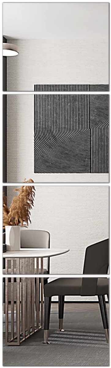 Omgoods - Set van 4 Spiegeltegels voor Volledige Lichaamsreflectie