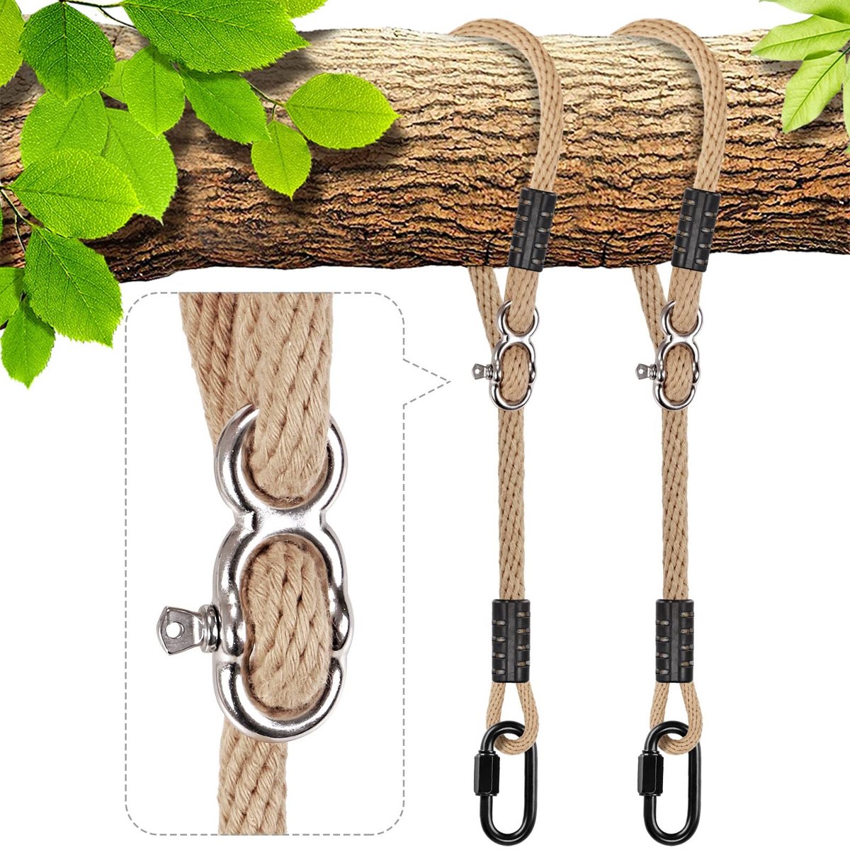 Omgoods - 2 Stuks Swing Rope voor Hangmat en Schommels