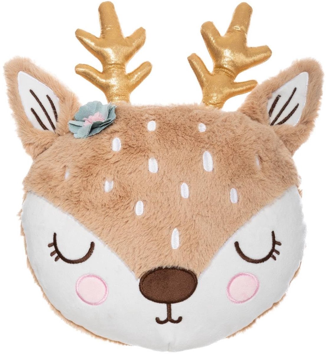 Omgoods - Decoratief Kinderkussen Eenhoorn Regenboog Polyester 31 x 38 cm