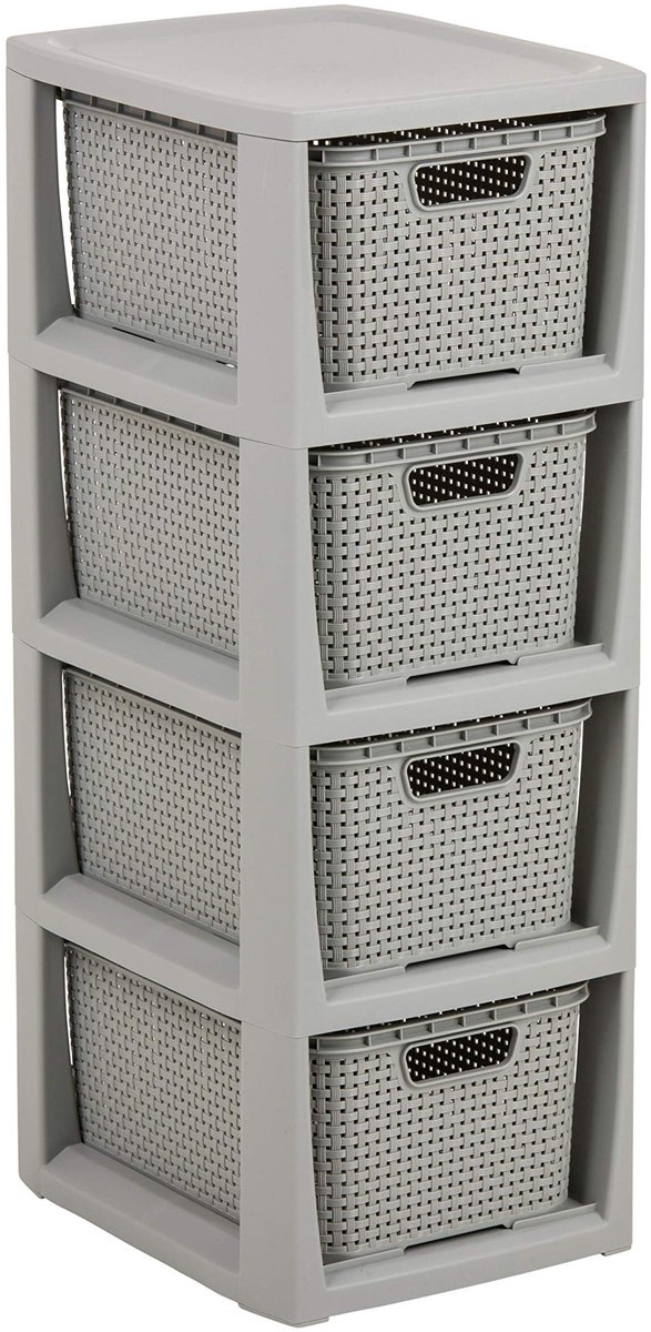Omgoods - Rattan Design Plank met 4 Lades