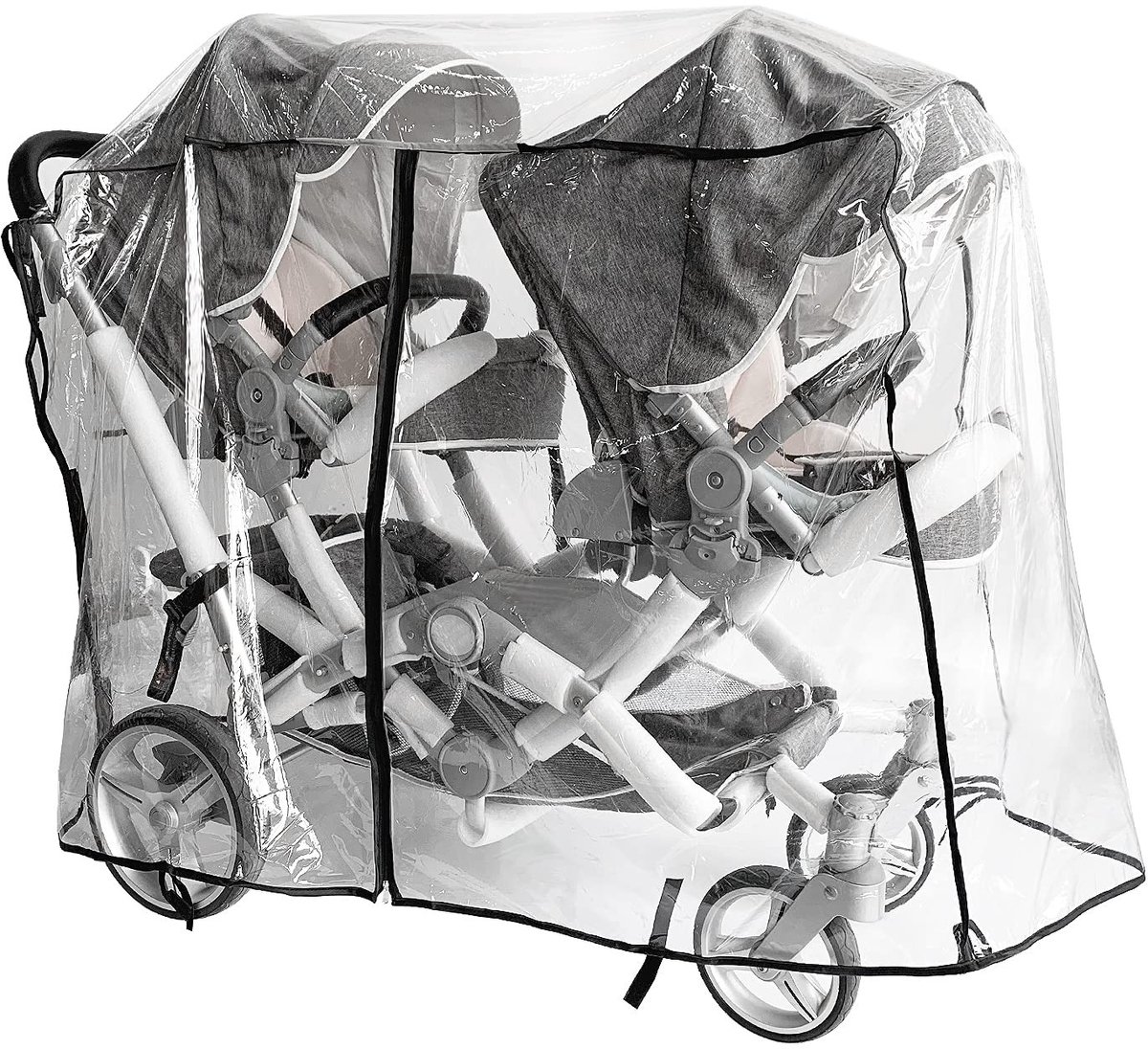 Omgoods - Universele Regenhoes voor Dubbele Kinderwagen