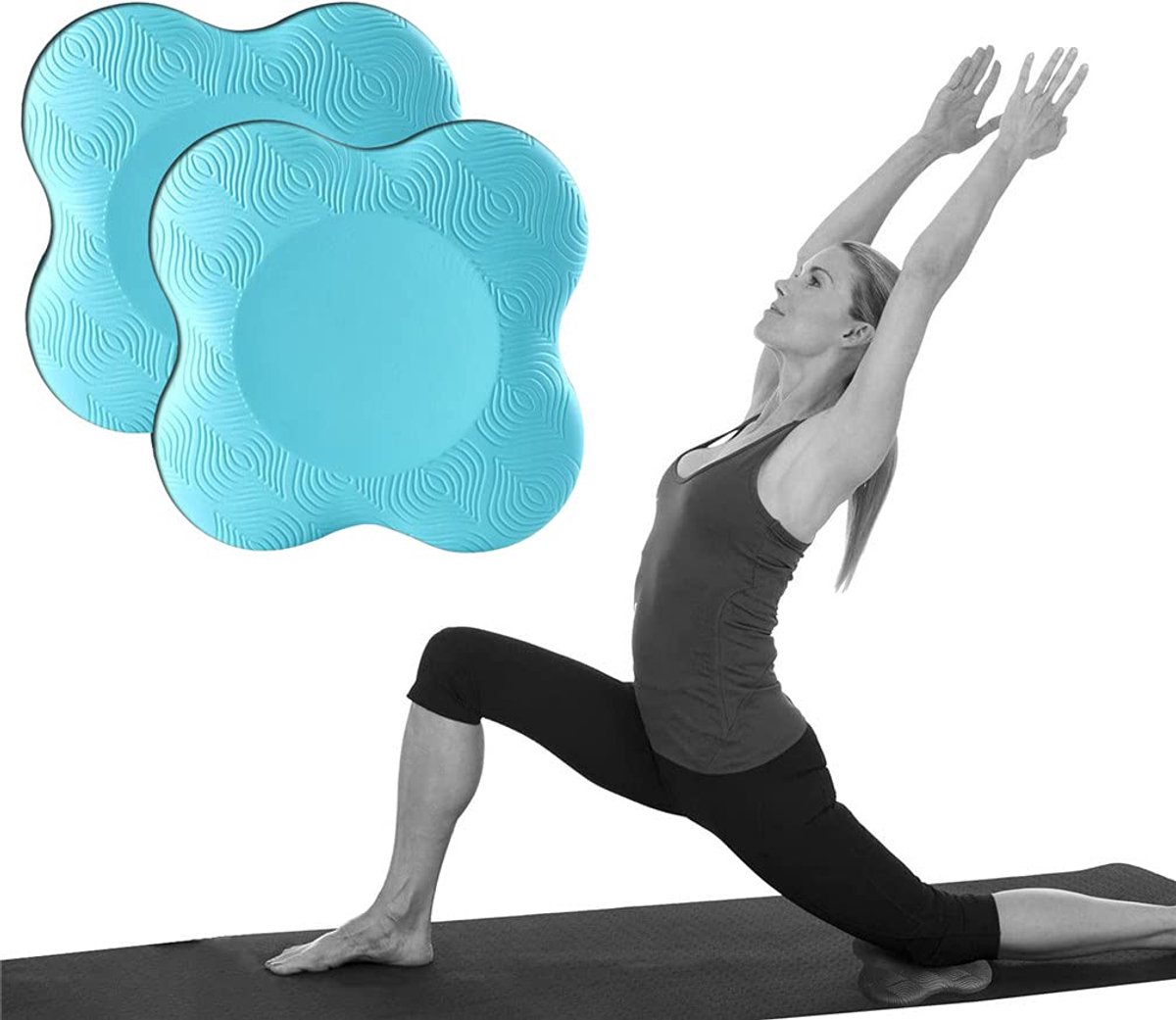 Omgoods - Yoga Knie Pad Kussen - 2 Stuks Anti-slip Ondersteuning voor Yoga en Pilates