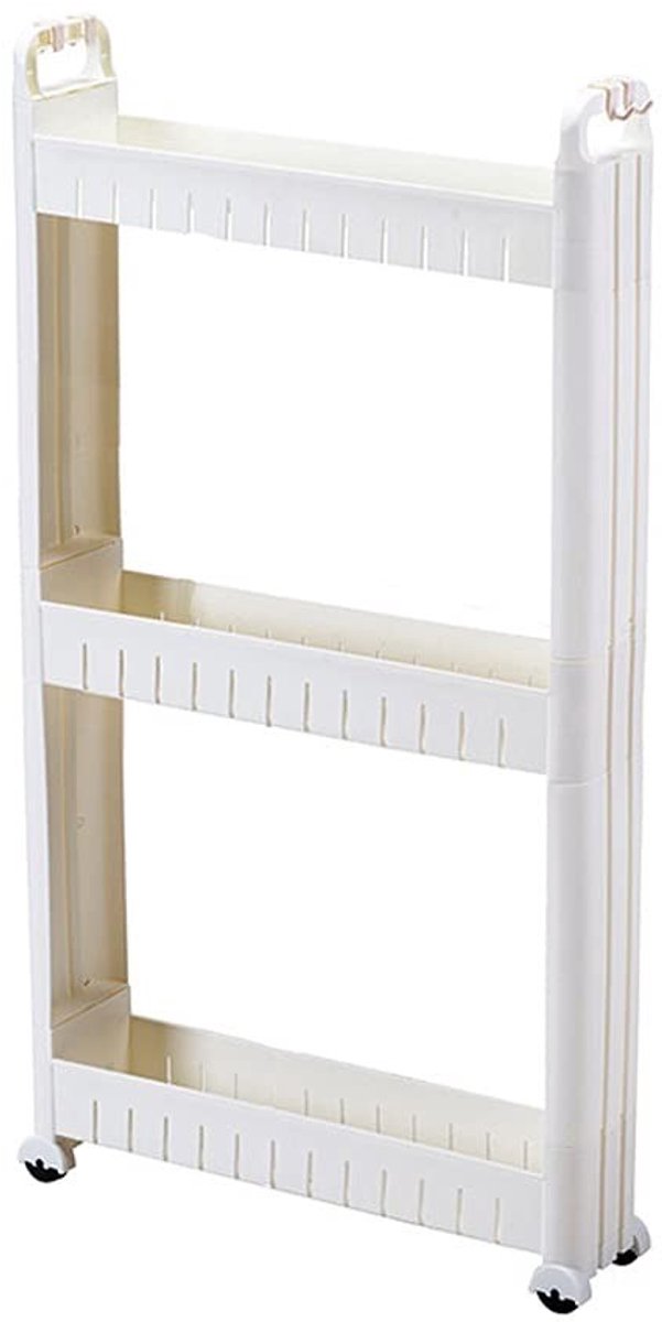 Omgoods - 3-Tier Opbergtrolley voor Smalle Ruimtes